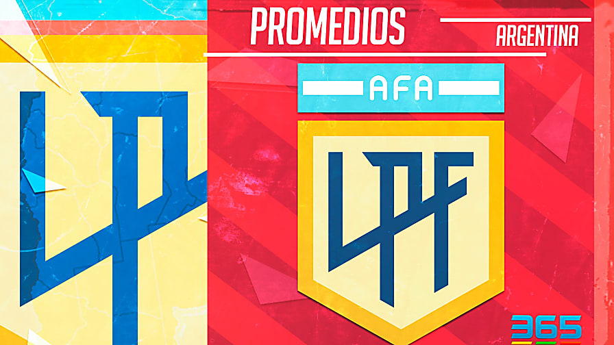 La tabla de Promedios del fútbol argentino para el