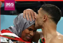 أشرف حكيمي مع أمه - كأس العالم 2022