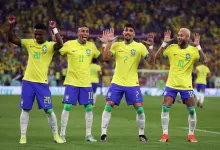 لاعبو البرازيل من مباراة كوريا الجنوبية في كأس العالم 2022
