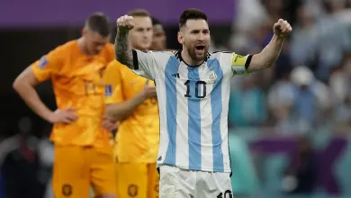 فرحة ميسي بعد صعود الأرجنتين لنصف نهائي كأس العالم 2022